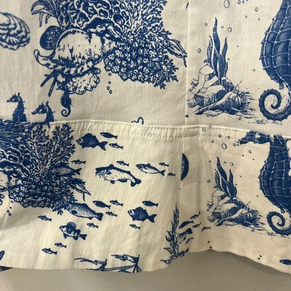 NEW Avec Les Filles Dress Size 12 Blue‎ White Nautical Mermaid Ocean Beach Midi - Picture 15 of 16